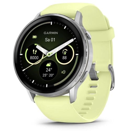 GARMIN VENU 4 45MM SILIKON-ARMB. GRAU/SILBER/ZITRON MOD. 010-03014-02 EAN 753759356811