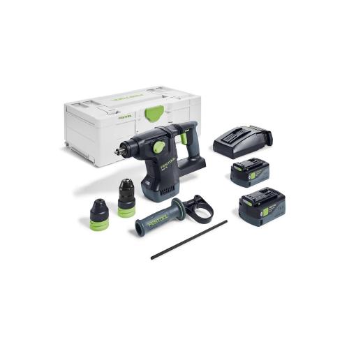Martello Perforatore FESTOOL KHC 18 EBI-Plus (2 x 5,0 Ah + TCL6 + SYS3 L 187)