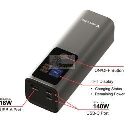 VERBATIM CHARGE 'N'GO POWER BANK 27000MAH 183W GRIGIO 32269 MOD. 32269 EAN 23942322696