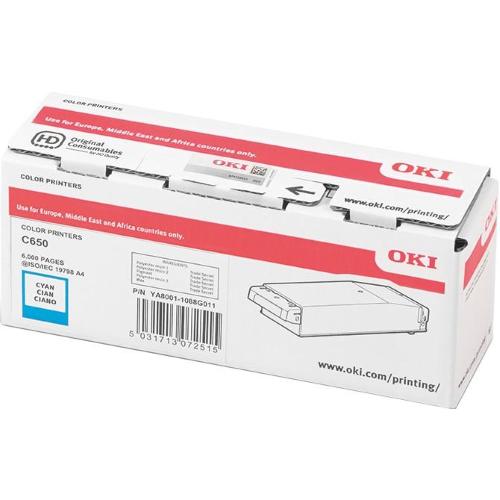 ORIGINALE OKI toner ciano 09006127 C650 ~6000 Pagine 09006127 C650 EAN 5031713072515