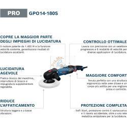 Lucidatrice Bosch GPO14-180S 180mm 3500rpm 1400W    