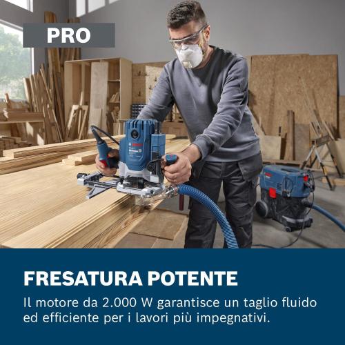 Fresatrice verticale Bosch GOF20-12 1/2"-1/4" 25000 giri/min 2000W    