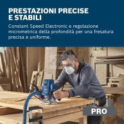 Fresatrice verticale Bosch GOF20-12 1/2"-1/4" 25000 giri/min 2000W    