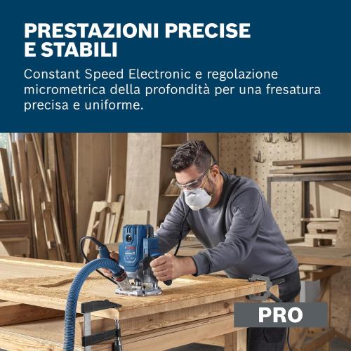 Fresatrice verticale Bosch GOF20-12 1/2"-1/4" 25000 giri/min 2000W    