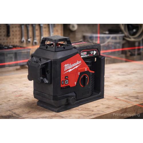 Milwaukee M123PL-401C Laser rotante verde 1x4Ah 12V Li-Ion 0,3mm/m 50m con Kitbox    