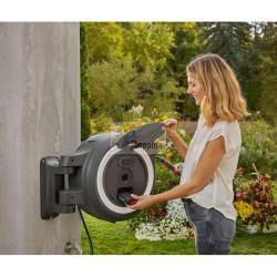 GARDENA AVVOLGITUBO PARETE BATT. POWERROLL XXL 18V SET 40 M MOD. 18647-20 EAN 4066407002456