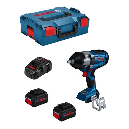 Avvitatore a massa battente BOSCH GDS 18V-1000 C (2 x 5,5 Ah ProCORE + GAL1880CV + L-Boxx 136)