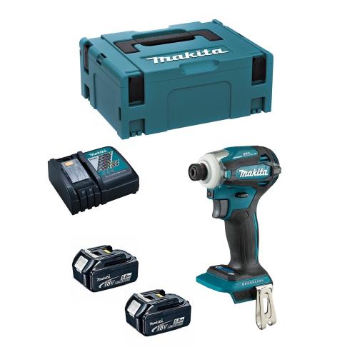 Avvitatore ad Impulsi MAKITA DTD172RTJ (2 x 5,0 Ah + DC18RC + MAKPAC 2)