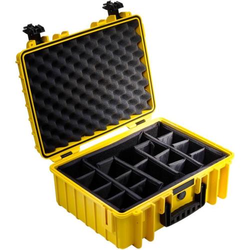 B&W OUTDOOR CASE TYPE 5000 GIALLO INCL. DIVISIONE IN SCOMP. MOD. 5000/Y/RPD EAN 4031541703415