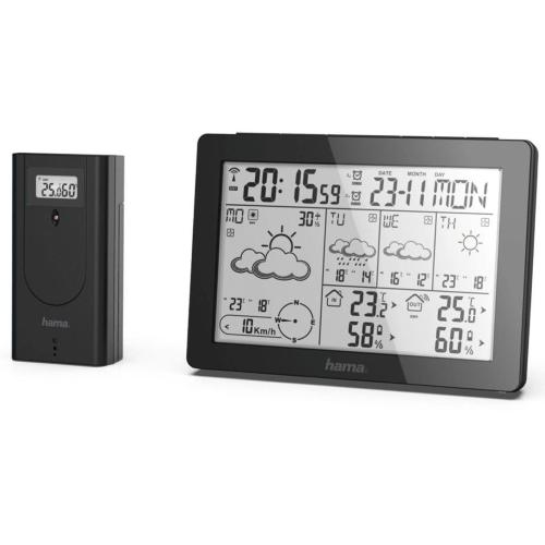 HAMA CENTRO PREVISIONI METEO METEOTIME , NERO 186369 MOD. 186369 EAN 4047443449214