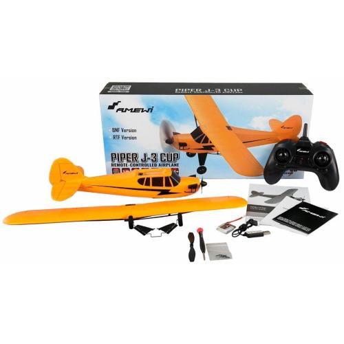 AMEWI PIPER J3 CUP CON GYRO 3 CANALI RTF GIALLO MOD. 24107 EAN 4260677953535