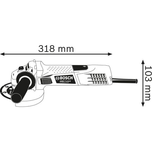BOSCH GWS 7-115 E SMERIGLIATR. ANGOLARE CON SCATOLA CARTONE MOD. 601388203 EAN 3165140823739