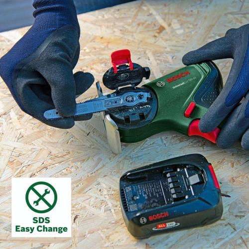 BOSCH UNIVERSALCUT 18V-65 INKL. 2,5AH AKKU + LADER MOD. 06033D5202 EAN 4053423240993