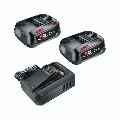 BOSCH STARTER-SET 18V 2X 2,5AH AKKU + LADEGERÃ¤T MOD. 1600A031T5