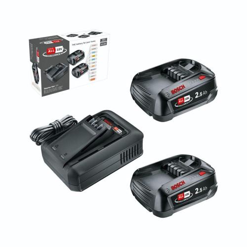 BOSCH STARTER-SET 18V 2X 2,5AH AKKU + LADEGERÃ¤T MOD. 1600A031T5