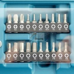 Avvitatore a batteria Makita DF001DW 1/4" 6Nm 200rpm con 1 batterie da 1.5Ah 3.6V Li-Ion + 81 accessori + custodia