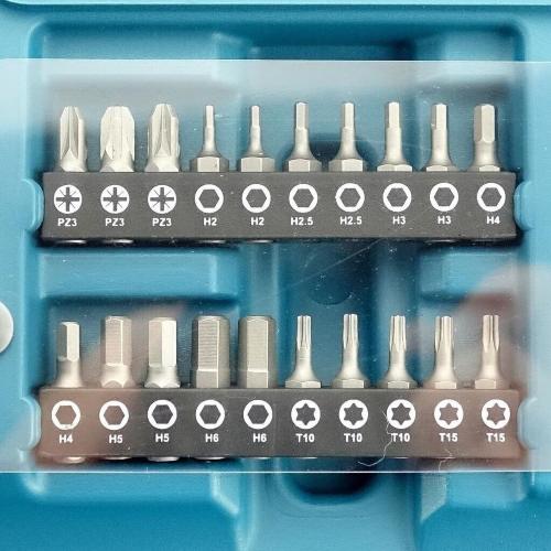 Avvitatore a batteria Makita DF001DW 1/4" 6Nm 200rpm con 1 batterie da 1.5Ah 3.6V Li-Ion + 81 accessori + custodia