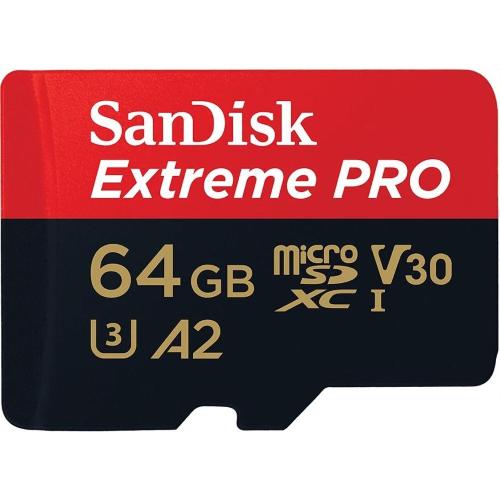 SanDisk Extreme Pro microSD  64GB + SD-adapt. mod. SDSQXCU-064G-GN6MA