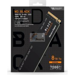 WD Western Digital WD_BLACK SN850X NVMe SSD 8TB, M.2 Mod. WDS800T2X0E