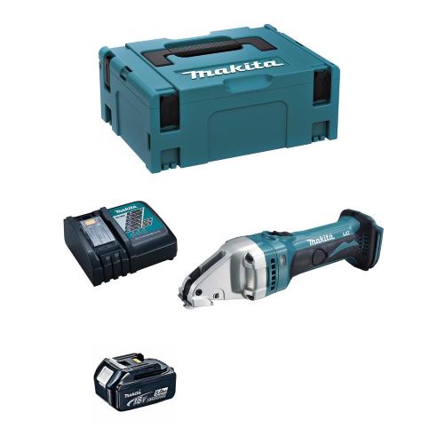 Makita DJS161RTJ1 cesoia con batteria 5,0Ah, caricabatterie DC18RC e pacco MAKPAC 2