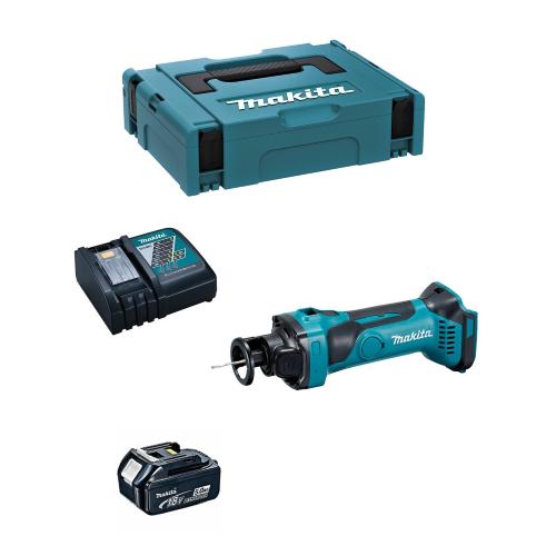 Rifilatore per cartongesso MAKITA DCO180RTJ1 (1 x 5,0 Ah + DC18RC + MAKPAC 1)