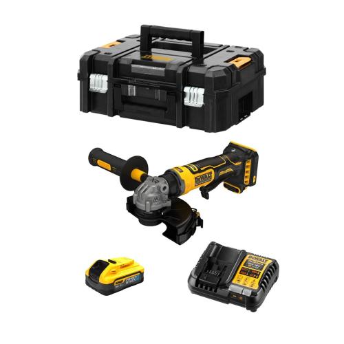 Mini-Smerigliatrice DeWALT DCG404H1T (1 x 5,0 Ah Powerstack + DCB1104 + TSTAK II)