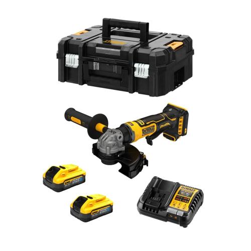 Mini-Smerigliatrice DeWALT DCG404H2T (2 x 5,0 Ah Powerstack + DCB1104 + TSTAK II)