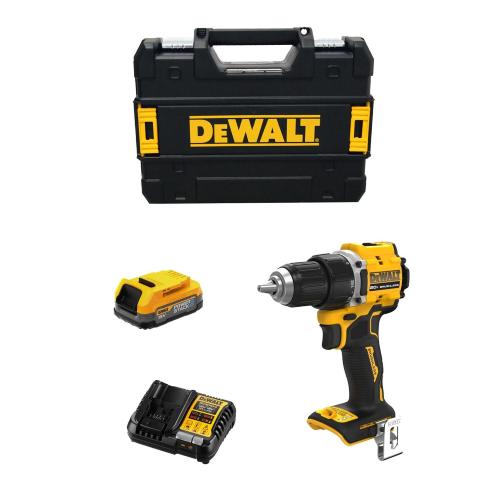 Trapano a Percussione DeWALT DCD794E1T (1 x 1,7 Ah Powerstack + DCB1104 + TSTAK II)