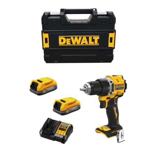 Trapano a Percussione DeWALT DCD794E2T (2 x 1,7 Ah Powerstack + DCB1104 + TSTAK II)