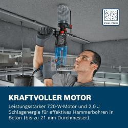 Trapano a percussione Bosch GBH2-21 2J 720W 4800 giri/min con custodia