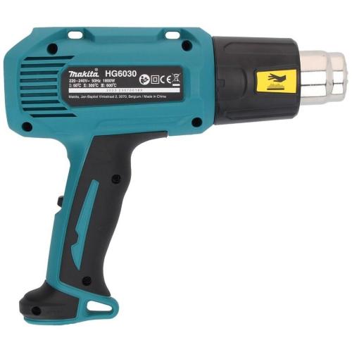 Pistola ad aria calda Makita HG6030K 600C 300L/min 1800W + ugelli + custodia    