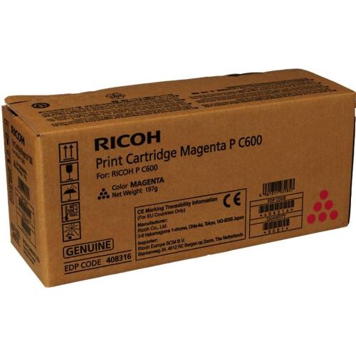 ORIGINALE Ricoh toner magenta 408316 P C600M ~13000 Pagine 408316 P C600M EAN 4961311931857