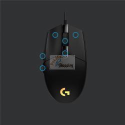 ORIGINALE Logitech Accessori per computer nero 910-005796 G203 Gaming Maus USB, 6 pulsanti, 200 - 8000 DPI, RGB, 2.1 m, 62.15 x 116.6 x 38.2 mm, 85 g 910-005796 G203 Gaming Maus EAN 5099206089167
