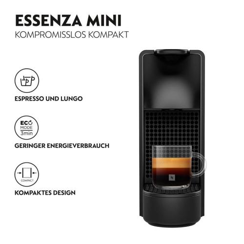NESPRESSO XN 1108 ESSENZA MINI COFFEE MACHINE NERO BY KRUPS MOD. XN1108 EAN 0010942221715