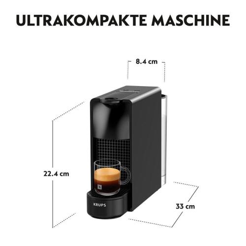 NESPRESSO XN 1108 ESSENZA MINI COFFEE MACHINE NERO BY KRUPS MOD. XN1108 EAN 0010942221715