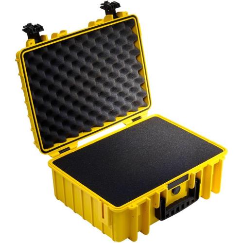 B&W OUTDOOR CASE TYPE 5000 GIALLO CON INSERTO SCHIUMA MOD. 5000/Y/SI EAN 4031541703361