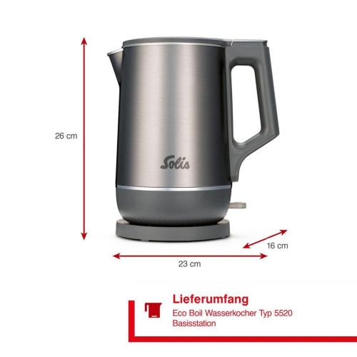 SOLIS ECO BOIL KETTLE 5520 MOD. S0258 EAN 7611210962458