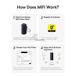 BASEUS ENERGEEK GX11 MIFI POWER BANK 20000MAH 67W COSMIC BLACK MOD. E0025701 EAN 6932172695743