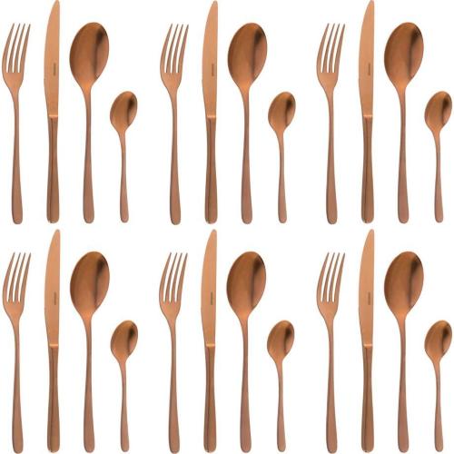 SAMBONET TASTE PVD SERVIZIO 24PZ RAME ANTICO MONOBLOCCO MOD. 52453C-81 EAN 8014808164484