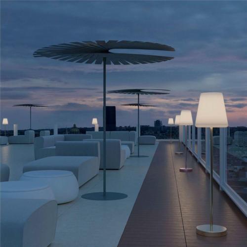 NEW GARDEN LOLA SLIM 120 LED LAMPADA DA TERRA OTTONE MOD. LUMLLS120BRSSNW EAN 8435578501178