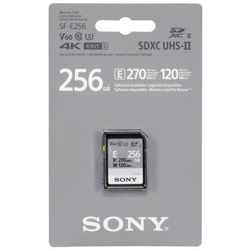 SONY SDXC E SERIES 256GB UHS-II CLASS 10 U3 V60 MOD. SFE256 EAN 4548736105799