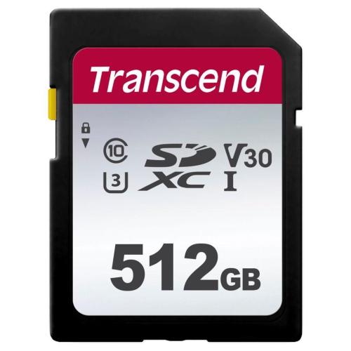 TRANSCEND SDXC 300S 512GB CLASS 10 UHS-I U3 V30 MOD. TS512GSDC300S EAN 0760557841036