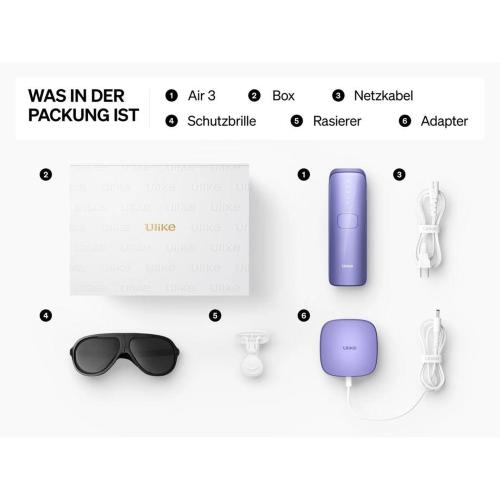 ULIKE AIR3 VIOLA EPILATORE LUCE PULSATA INTENSA MOD. UI06 PR EAN 6974667820667