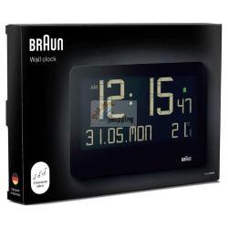 BRAUN BC 14 NERO OROLOGIO QUARZO PARETE DIGITAL MOD. 67702 EAN 4007218677020