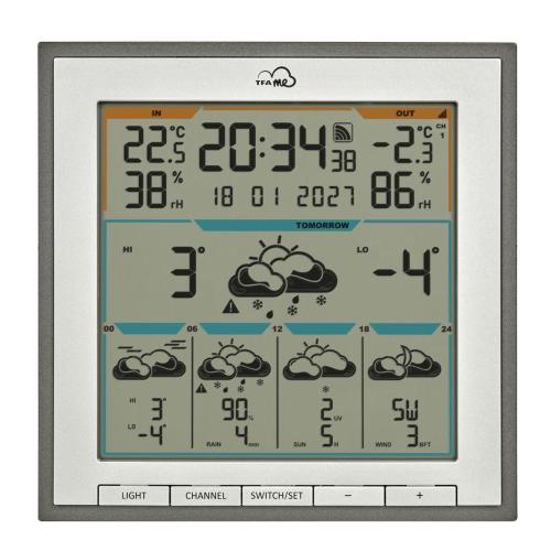TFA TFA.ME 35.8105.10 ID-08 WLAN STAZIONE METEO GRIGIO MOD. 35.8105.10 EAN 4009816044129