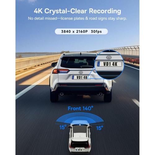 BASEUS PRIMETRIP VD1 PRO DASH CAM 4K SUPER CAPACITY, BLACK MOD. C0119804 EAN 6942521200252