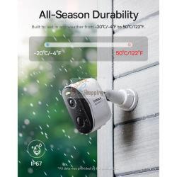 BASEUS SECURITY N1 PLUS OUTDOOR CAMERA 2K 2-CAM KIT WHITE EU MOD. S0TY002131 EAN 6932172661953