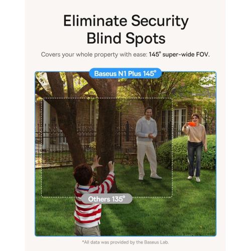 BASEUS SECURITY N1 PLUS TELECAMERA ESTERNO 2K 4-CAM KIT MOD. S0TY012131 EAN 6932172671655