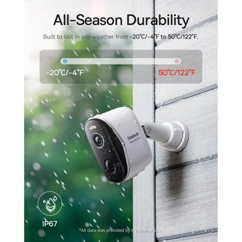 BASEUS SECURITY N1 PLUS TELECAMERA ESTERNO 2K 4-CAM KIT MOD. S0TY012131 EAN 6932172671655