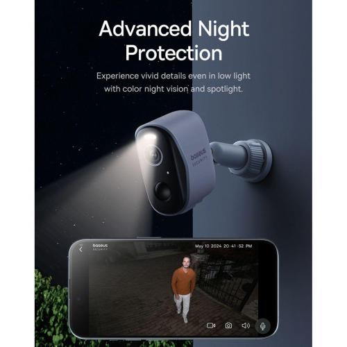 BASEUS SECURITY N1 PLUS TELECAMERA ESTERNO 2K 4-CAM KIT MOD. S0TY012131 EAN 6932172671655